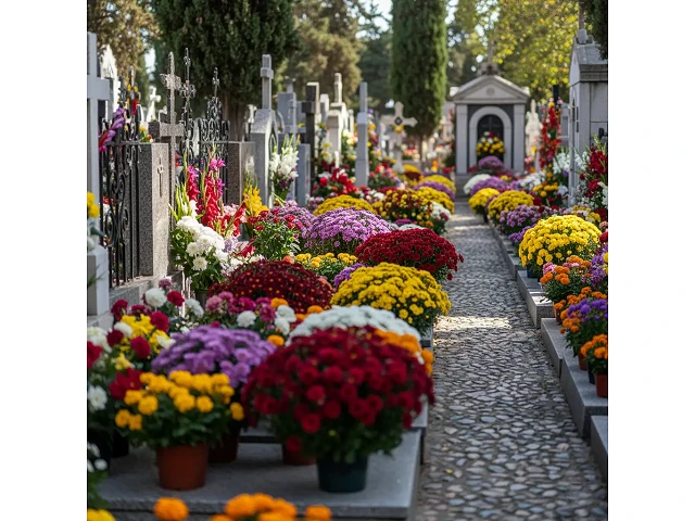 Decorate graves 1 november All Saints Day