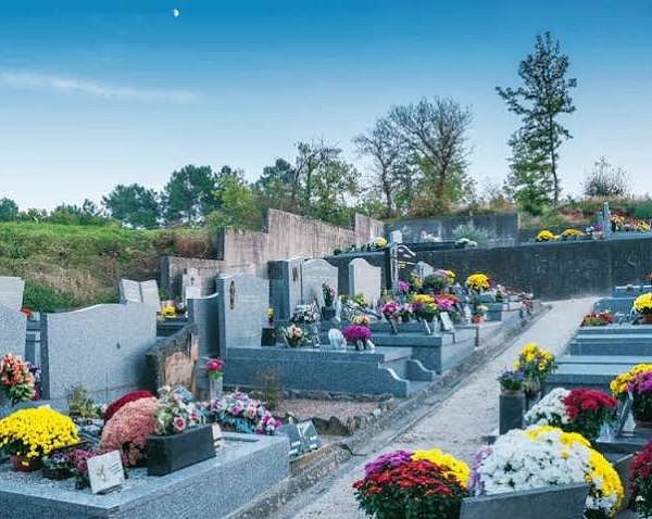 A decorated cemetery on All Saints’ Day