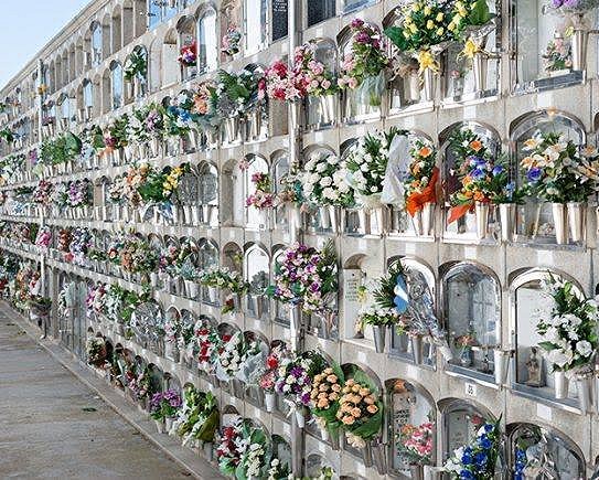 A decorated cemetery on All Saints’ Day