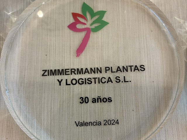 Auszeichnung für 30 Jahre Zimmermann Plantas y Logística
